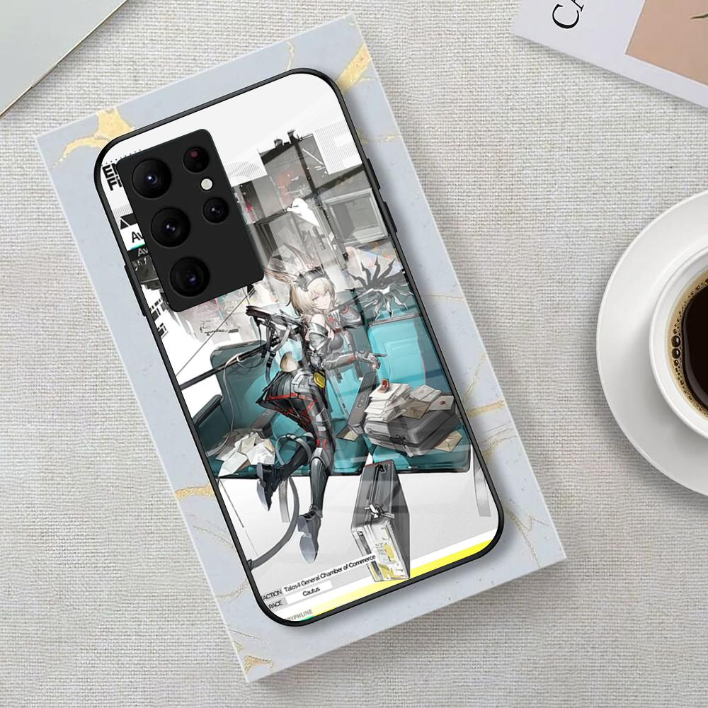 Arknights Endfield Phone Case For Samsung S25 Edge Ultra 23 22 21 20 Ultra Plus S24 Fe A54 53 25 Glass Cover