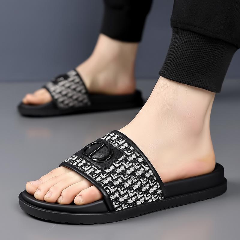 Slippers summer new thick-soled personalized indoor non-slip hotel homestay high-end one-word sandals