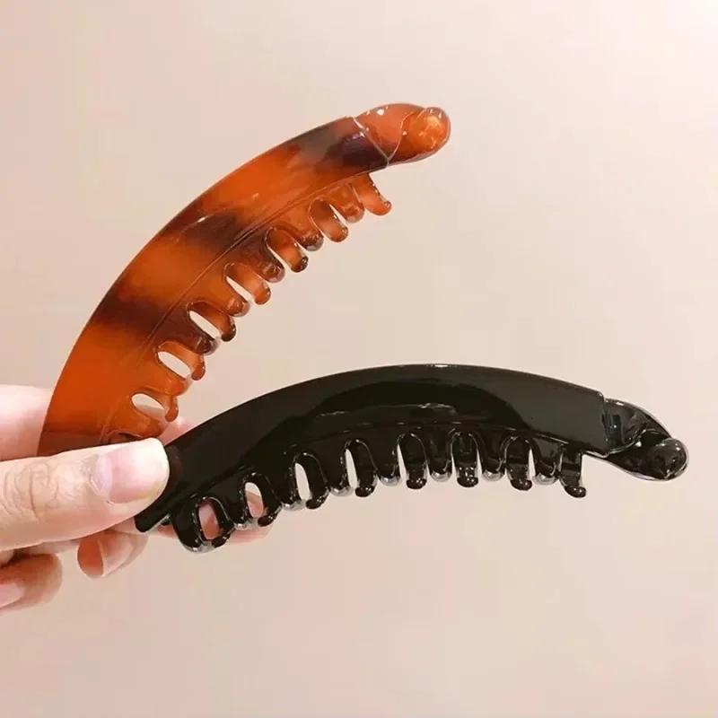 Leopard Pferdeschwanz-Klammer Bananen-Haarspange Einfache Rutschfeste Haarklammern für Frauen Mädchen Pferdeschwanzhalter Haarnadel Haarspangen Accessoires