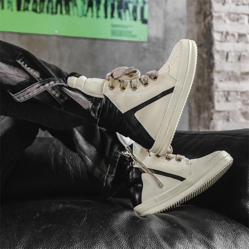 Owees Design Hip Hop Brand Classic Design Men's Sneakers Wide Shoeslace Men's Casual Shoes Thick Sole Women Leather Sports Shoes