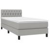 Lit avec matelas - Maison Exclusive - 100x200cm - Tête de lit réglable - Gris clair - 2 places