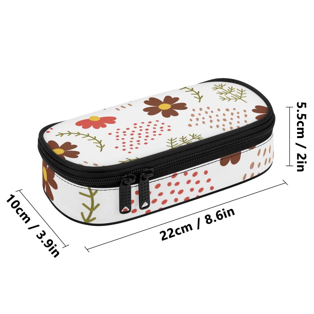 Pen Case Organized Storage 300D Polyester Smooth Zipper with Main Pocket Mesh Layer and Removable Pen Divider for Students