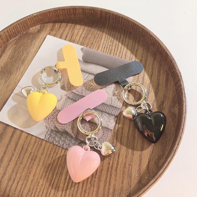 Cute Love Heart Pendant Pendant Keychain Stylish Keyring for Women Girls Bag Charm Elegant Purse Backpack Accessory