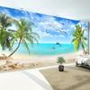 Photo Wall Paper 3D Coconut Tree Beach Seascape Mural Wallpaper Living Room Sofa Bedroom Wall Mural Home Decor