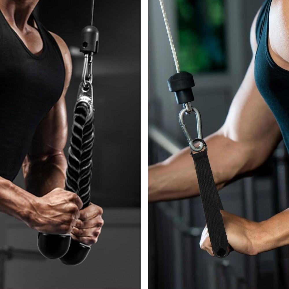 Durable Cable Machine Attachment Set Detachable Lifting Wrist Straps NEW Lat Pulldown Gear  Gym