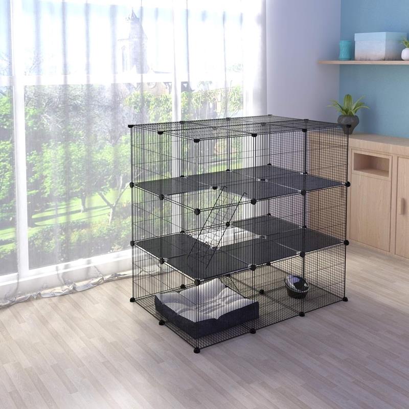 Metal Bunch Run for Rabbits Cats Animals Foldable Cage