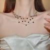 Layered Zirconia Crystal Necklace - Elegant, Shiny, Versatile Clavicle Chain