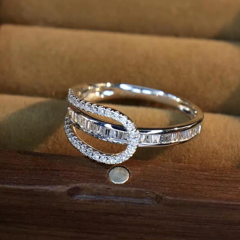 Light Luxury Ring For Women, Niche Ring With A Sense Of Design, Micro-Inlaid Zircon Chic Jewelry.