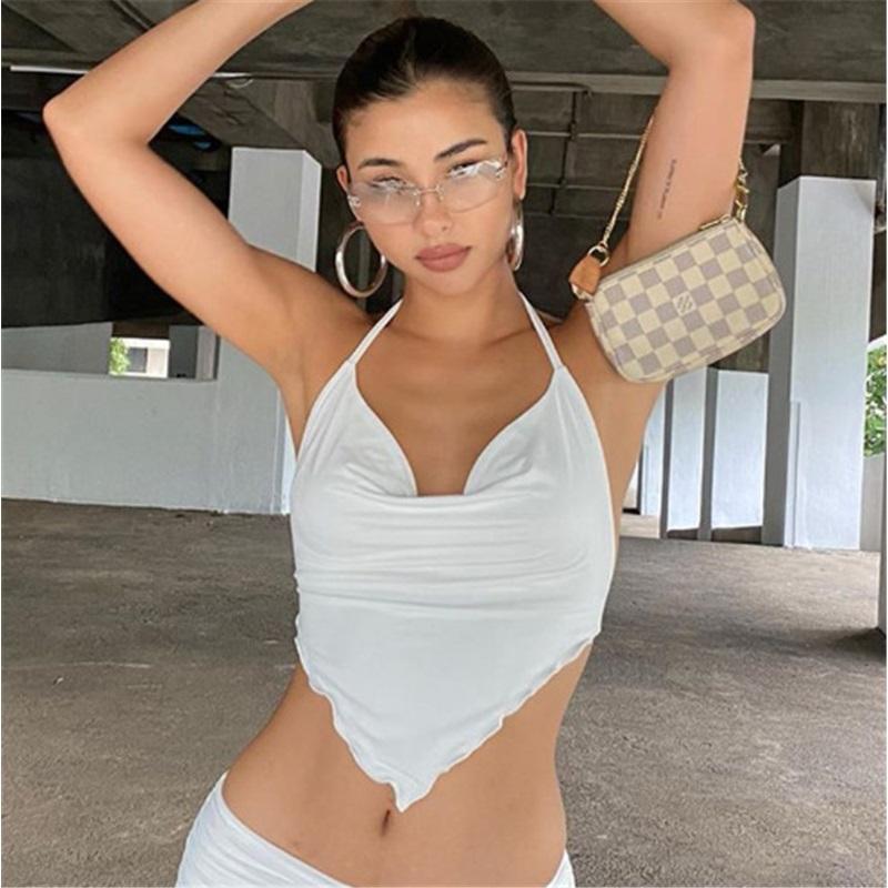 Black Brown Corset Top Sexy Cute Spaghetti Strap Crop Tops Fashion High Street Summer Women Top 90s Y2k Aesthetic Camisoles