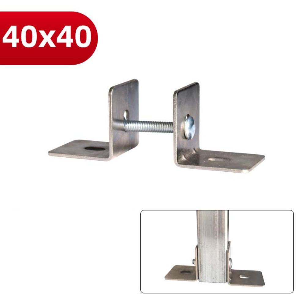 40*40mm Square Tube Connector solderless galvanizing Pipe Fixed Joint carbon steel Fixed Pipe Clamp Clip Fastener Storage Rack