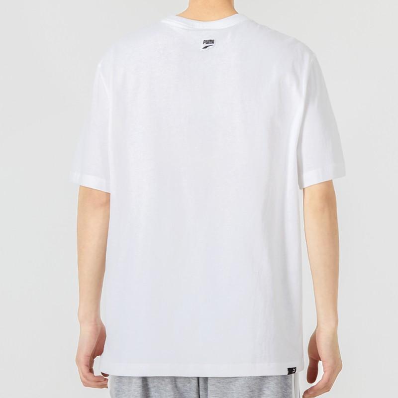 Puma Downtown Graphic Tee Men Tops White 535400-02