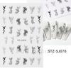 Nail Art Stickers Ins Valentine's Day Black And White Love Hot Stamping Lines Smile French Adhesive Nail Stickers