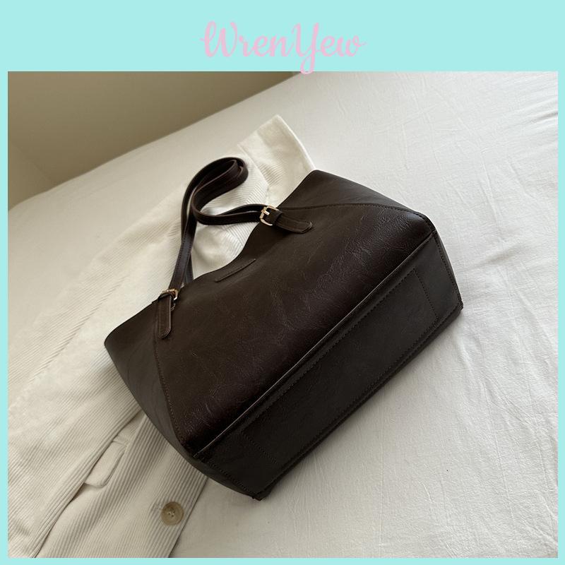 Pu Large Capacity Tote Bag For Women With Letter Print For Daily Use