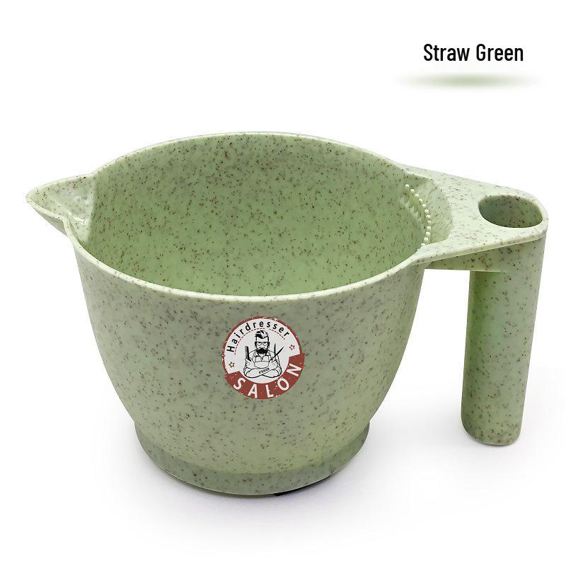 

Hair Salon Mixing Bowl with Straw Handle - Ideal for Dyeing, Coloring, and Perming