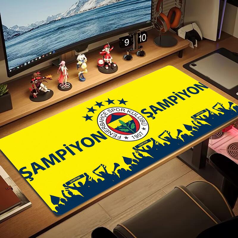Fenerbahçe Spor Kulübü Large Size Mouse Pad Large Gaming Table Cushion Non-slip Laptop Tablet Big Mousepad XXL Mat Mini PC Playmat With Lock Edge