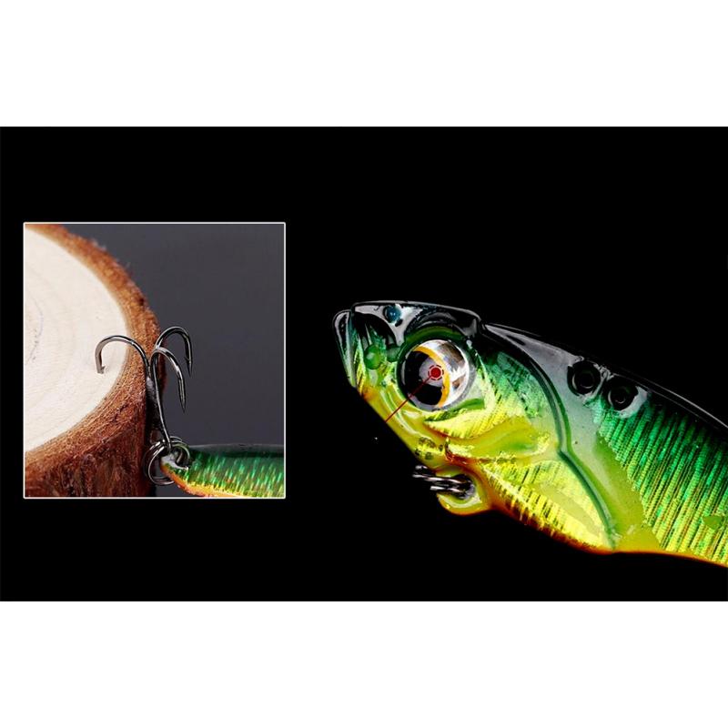 High Simulation Lure Zinc Alloy Sinking Lure Bait 7g/14g For Sea Bass Sequined Bionic Bait With 2