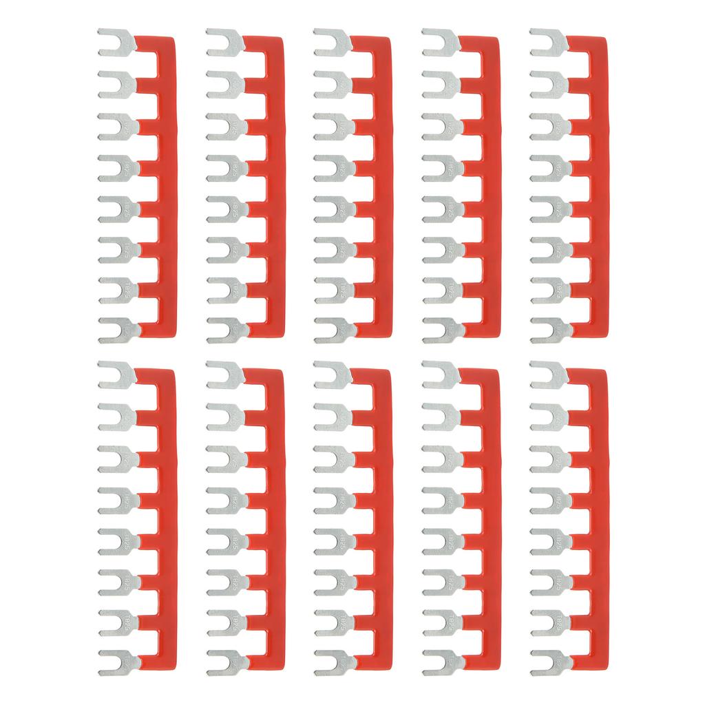 10 Stück Klemmenleiste mit Gabelklemme Streifen 400V 25A PVC Kupfer TB Klemmenblock für Haushaltsgeräte Baustellen