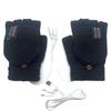 USB-Beheizte Halbfinger-Winterhandschuhe für Herren