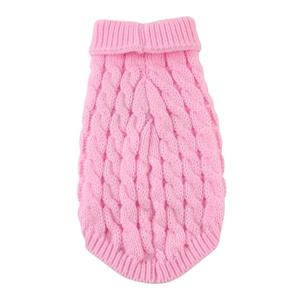 Maglione Caldo Invernale a Maglia Unita per Cucciolo di Chihuahua Maglione a Girocollo Abbigliamento per Animali Domestici per Cani Piccoli Yorkshire Schnauzer Costume Per Cani