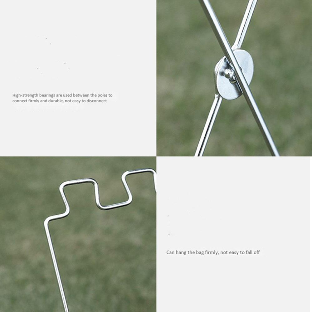Plastic Bag Holder Outdoor Camping Foldable Trash Bag Holder Stand Garbage Frame Garbage Rack Folding Trash Rack