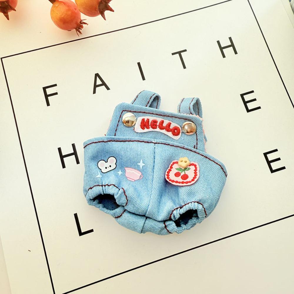 

Cherry&Loveheart Sitting Labubu Time Cloth Hat 17cm Plush Dolls Clothes Children Gift Style 3