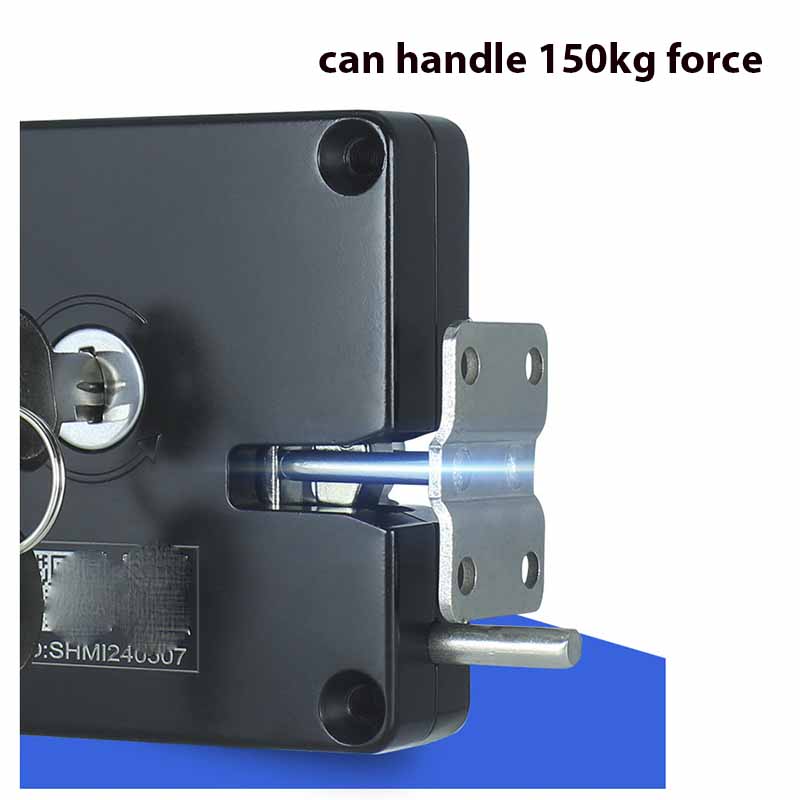 12V 2A Mechanical Key Electromagnetic Lock Cabinet Lock for Luggage Self-Storage Fitness Vending Machine Solenoid Locker