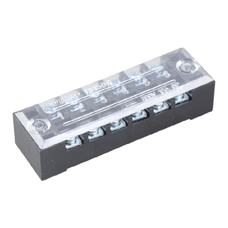 Cable Barrier Block Double Row Wire Connector Fixed Wiring Board Electrical Barrier Terminals Panel 3/4/5/6/8 Position