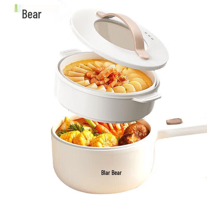 Little Bear 1.6L Multifunction Electric Cooking Pot with Steamer CN plug (adapter included)