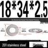 201 Stainless Steel Flat Washer Shim, GB97, Sizes M3 to M30