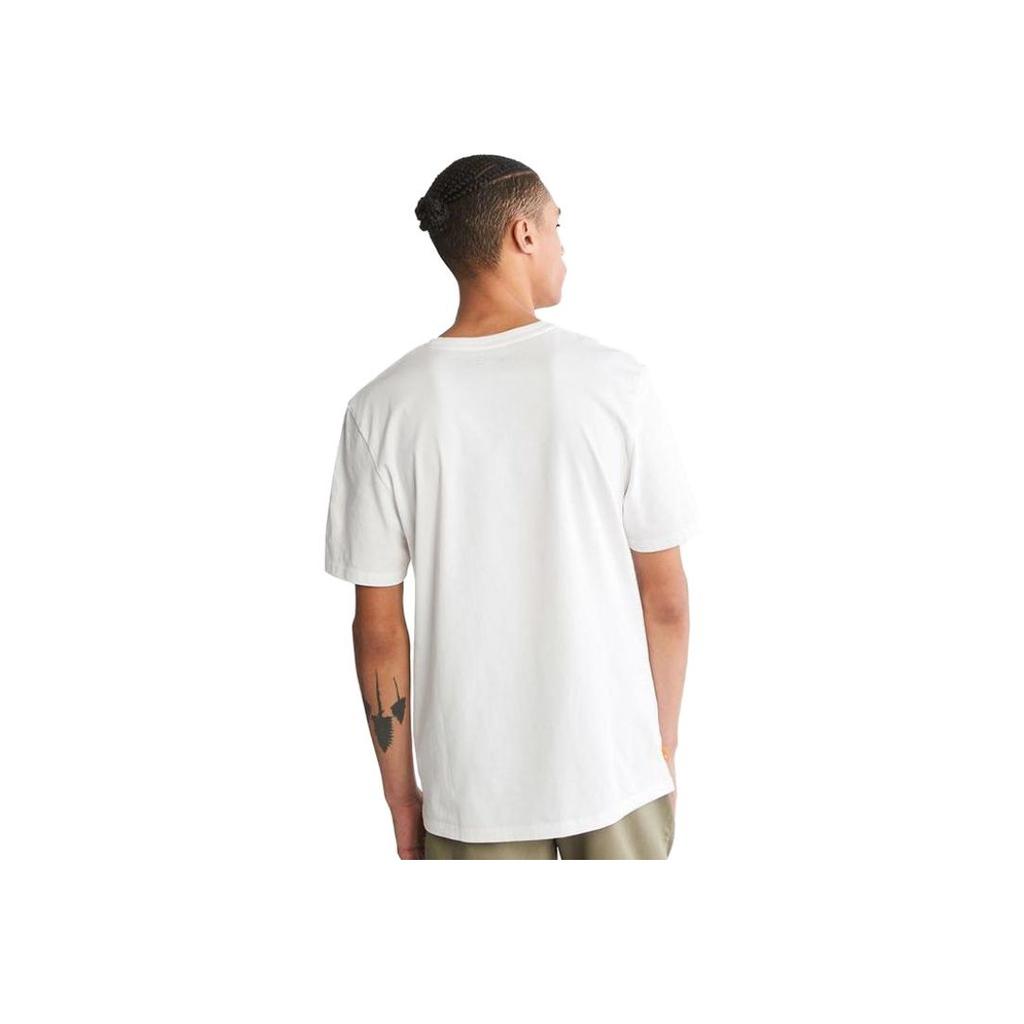 Timberland Casual Short Sleeve Printed T-Shirt Men Tops White A61KD-100