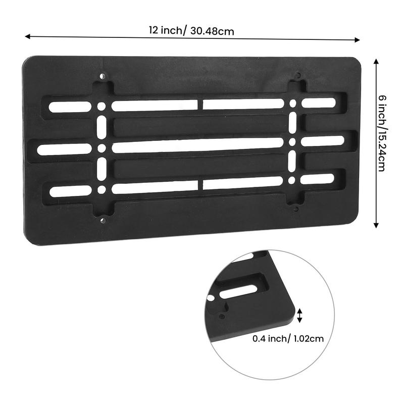 Front Bumper License Plate Bracket US 6x12 Inch with 6 Screws Wrench License Tag Plate Mounting Kit for Cars Trucks Vans SUVs