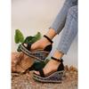 New Large-sized Women's Shoes with A Flat Heel and Thick-soled Sandals