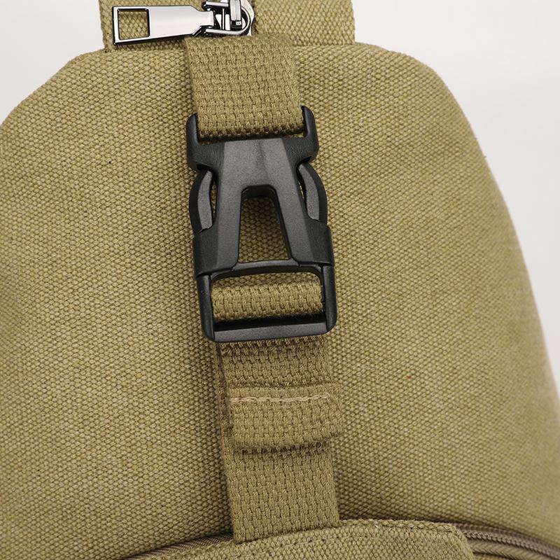Brusttasche mit großem Fassungsvermögen Herren Mehrschichtige Canvas-Umhängetasche Multifunktionaler kleiner Rucksack