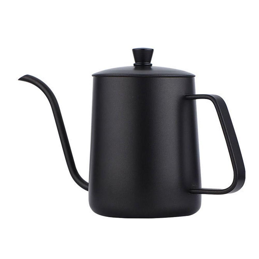 Cafetière Noire Argent Bec Long et Étroit Bouilloire à Goutte Bouilloire d'Infusion à Goutte pour Café Usage Café