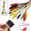 10PCS Colorful Double Alligator Clips Electrical Test Leads 50CM Jumper Terminal Alligator Clips Soft PVCCar Accessories