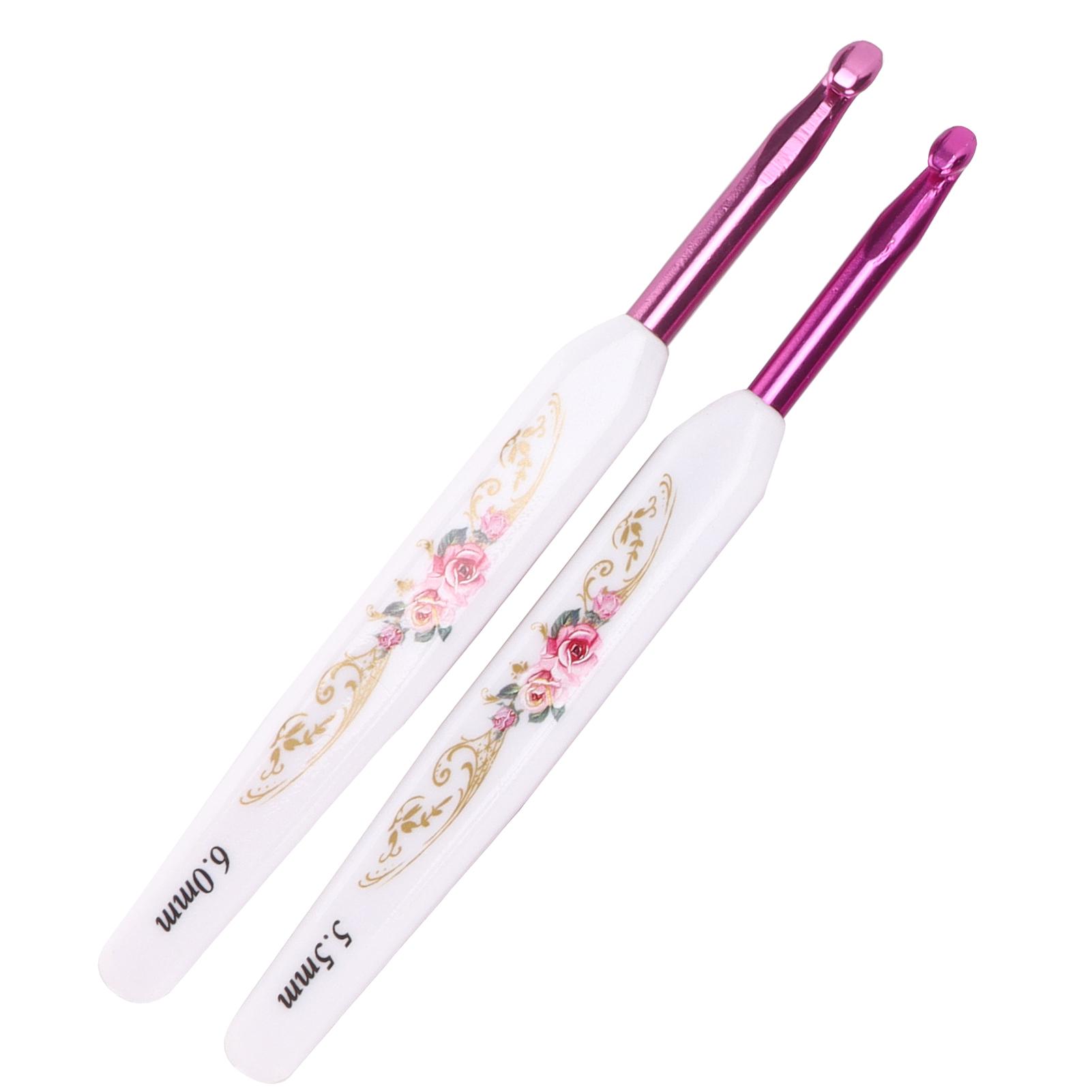 

Crochet Hooks 8 Pcs Soft NonSlip Good Grip Knitting Needles Set with for Weaving Home Use(Blue and White Porcelain Pack of 8 )