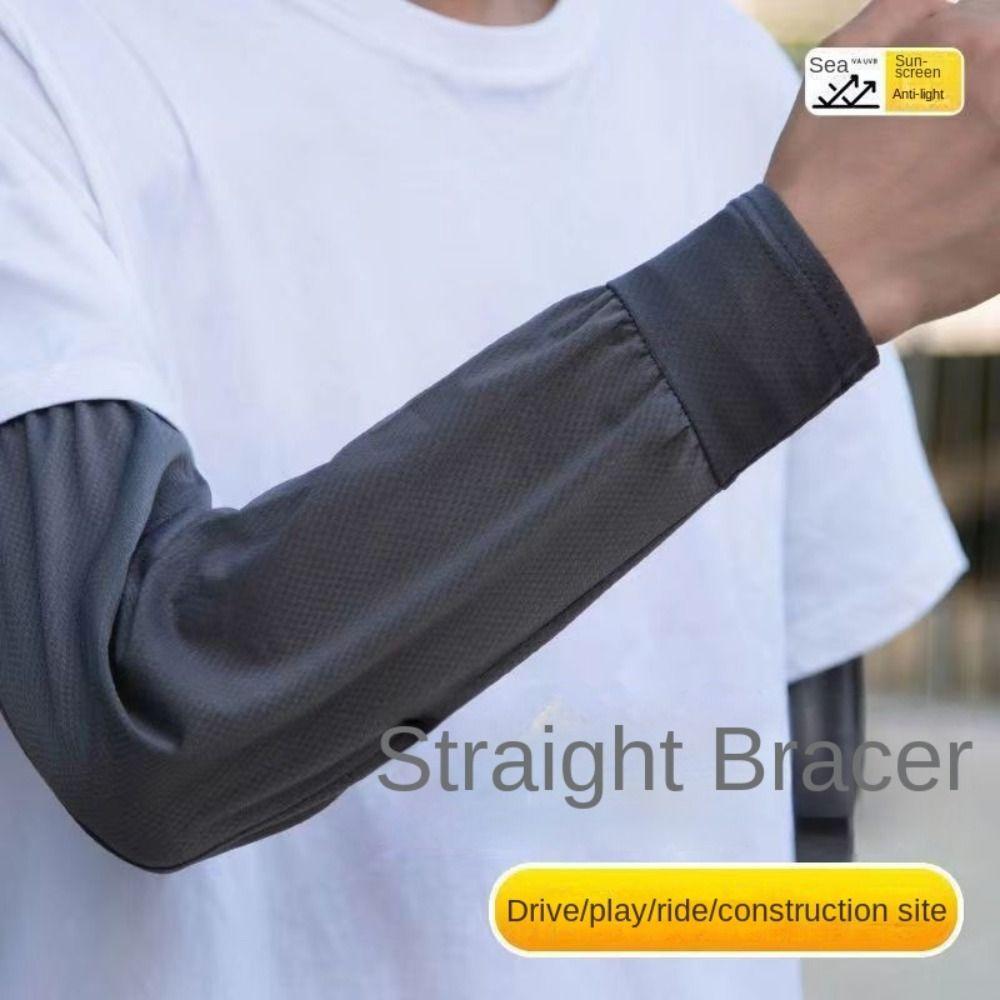 UV Protection Men's Arm Sleeves Loose Breathable Outdoor Work Arm Warmers Summer