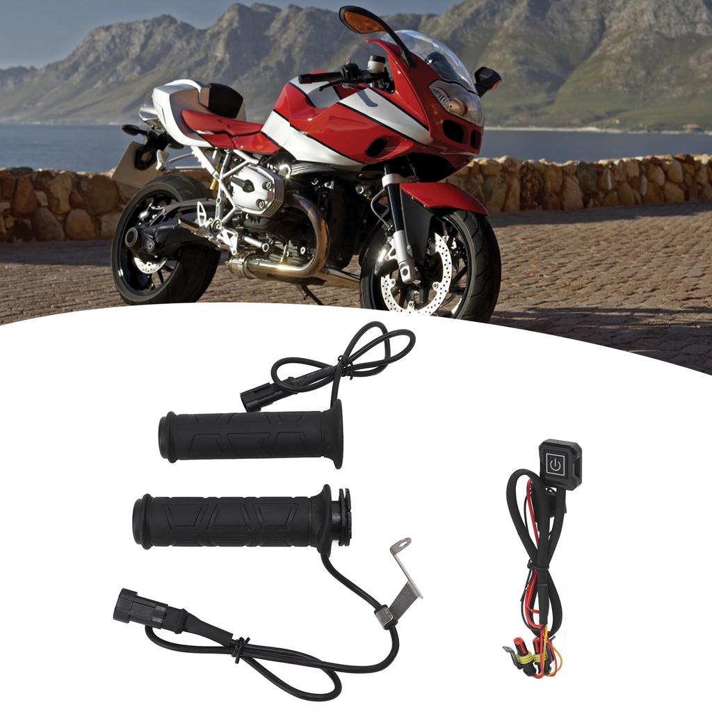 1 Pair Electric Heated Grips   Temperature Winter Hands Warmer for Motorcycle ATV 7Celsius8in Handlebar