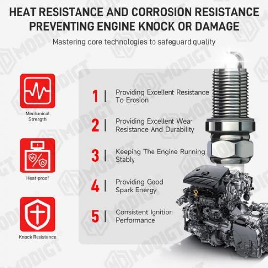 4pcs For NGK 2262 / ZFR5F11 Performance Spark Plugs For Honda Accord 2.7L 3.0L