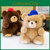 With Hat Bear Plush Toy Cartoon Stuffed Animal Doll Decoration Cute Kids Gift
