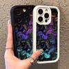Cross English Devil Apple iPhone Case: Compatible with 12/13, 14/16 Pro Max, 15 Plus, XR/XS; Anti-fall, Soft Protection.