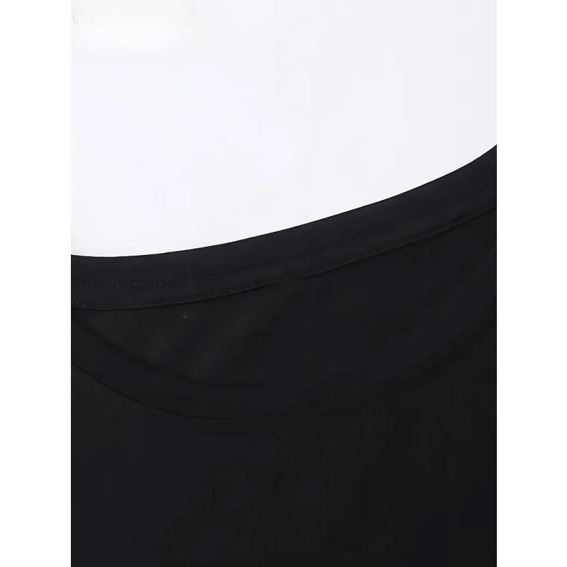 European Size Women's Plus Size T-Shirt - White Background with Leopard Print, Plaid & Glitter Hearts - Casual Everyday Fall/Spring/Summer