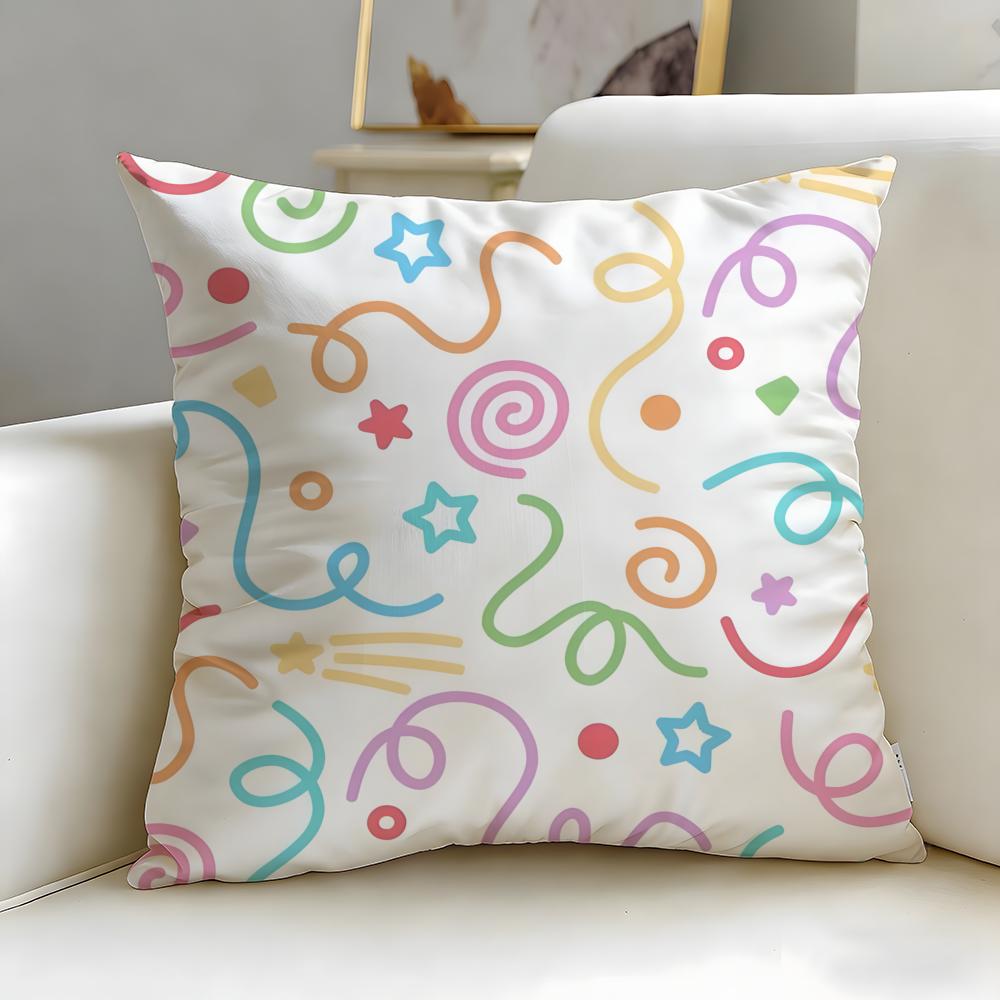 Starry Sky Texture Cushion Cover Soft EasyWash Pillow Case Versatile for Couch Bed Travel and Office