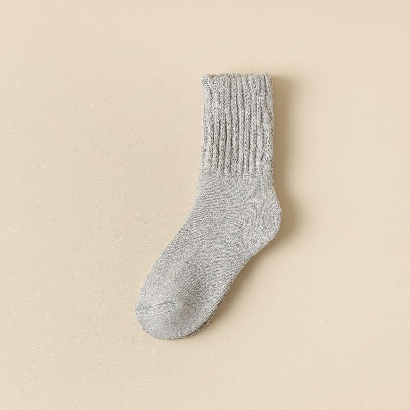 Women s Thick Warm Mid-Calf Solid Color Winter Socks One Size