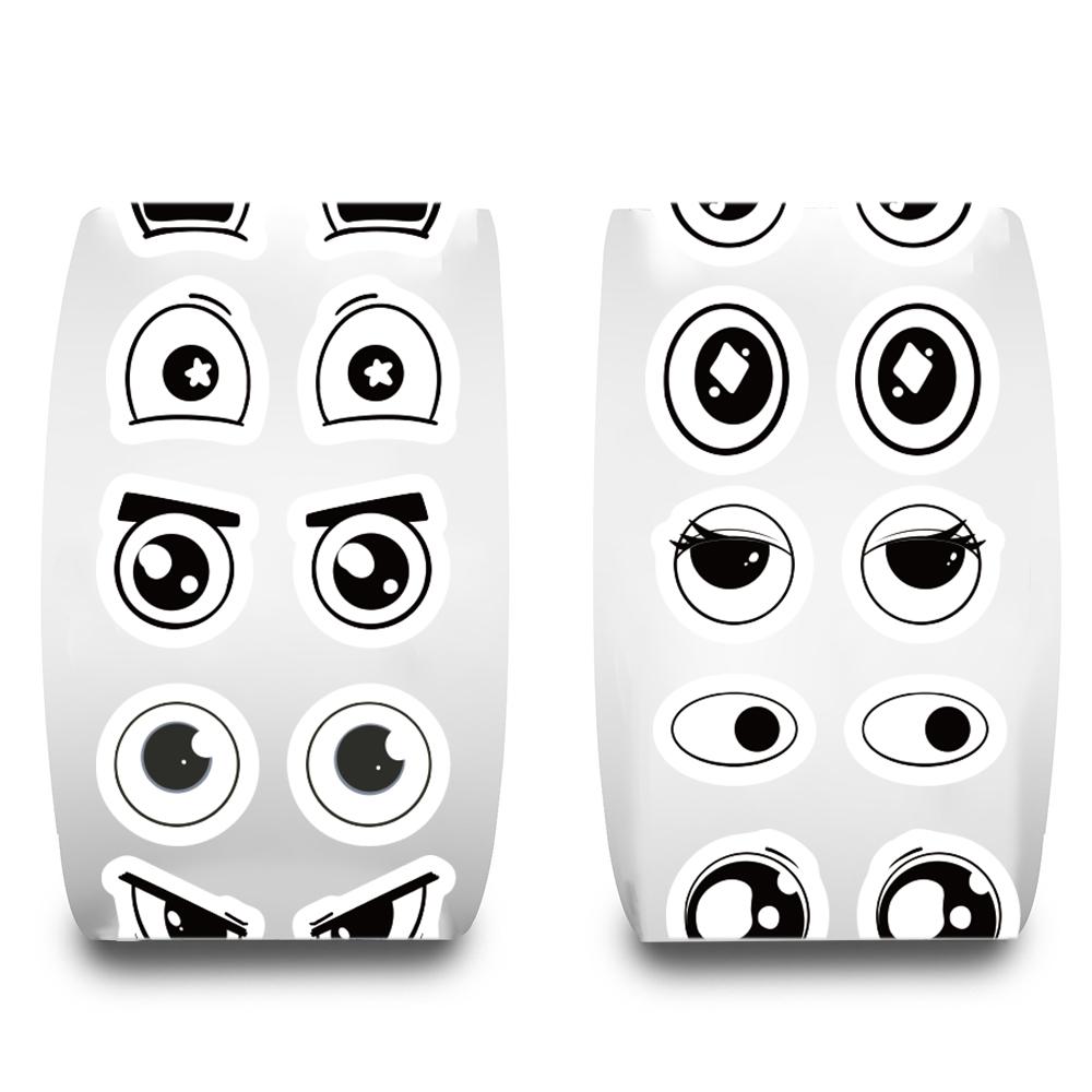 500Pcs/roll Small Expression Eyes Cartoon Stickers Cute Gaze Phone Cafe Aesthetic Streetwear Graffiti Bicycle Sticker