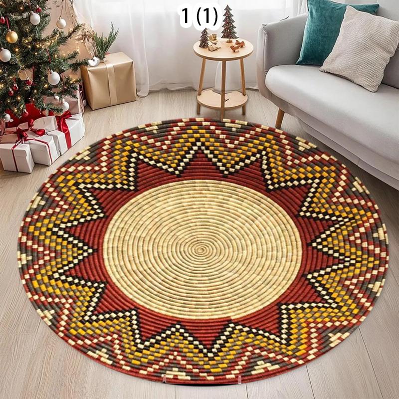 Decorazione Festa di Pasqua Semplice Stile Boemo Tappeto Circolare Cortile Esterno Tappeto Persiano Stampato Tappeti Decorativi