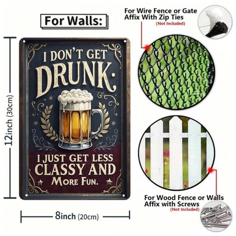 Retro Beer Metal Tin Sign 8x12 Inch Humorous Bar Garage Man Cave Wall Decor
