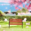 OUNONA Miniature Park Bench Model 3.66 x 2.24 x 1.77 inches Handmade Tabletop Decoration Mini Furniture Dollhouse Accessory Small Garden Bench