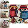 Timeless Design Owl Print Square Pillowcases For Elegant Home And Car Decor