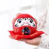 Figura Daruma Japonesa de Cerámica de 4.5 pulgadas, Figura Feng Shui Adorno Zen, Hucha Amuleto de la Suerte, Decoración de Mesa para el Hogar